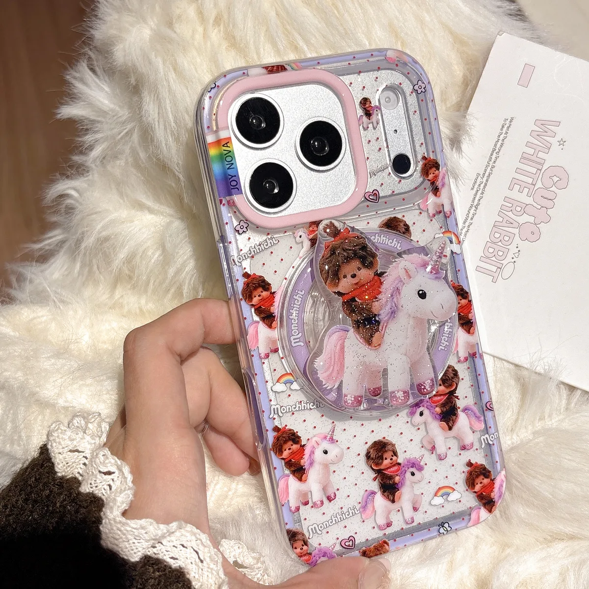 My Melody & My Sweet Pianos Clear Phone Case with Strap for iPhone 17 16 15 Pro Max